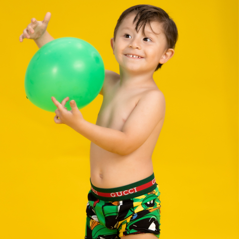 Boxer de niño.
